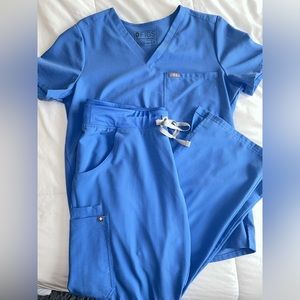 Figs Blue Scrubs Set